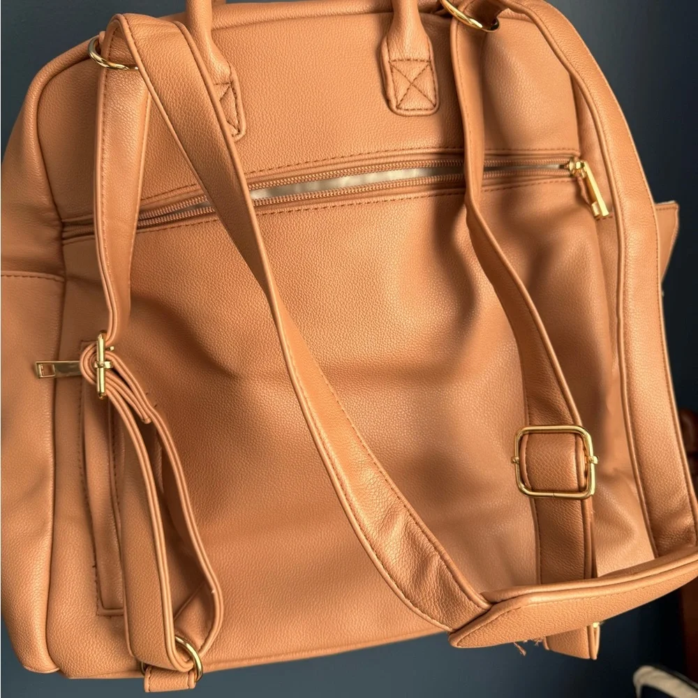 Ayla & Co Stylish Tan Baby Bag (Large 15x13x6) - Picture 2 of 10